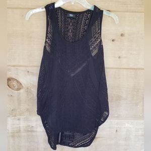 Sheer black flowy tank